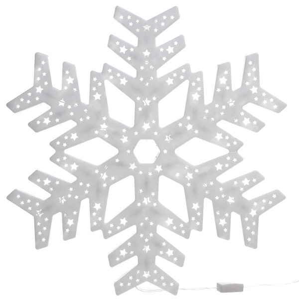 Гирлянда-панно СНЕЖИНКА СИНИЙ/D-40см, пластик/