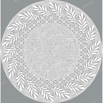 Салфетка 30*30 ажурная лейс круг перламутр LO-1007PU
