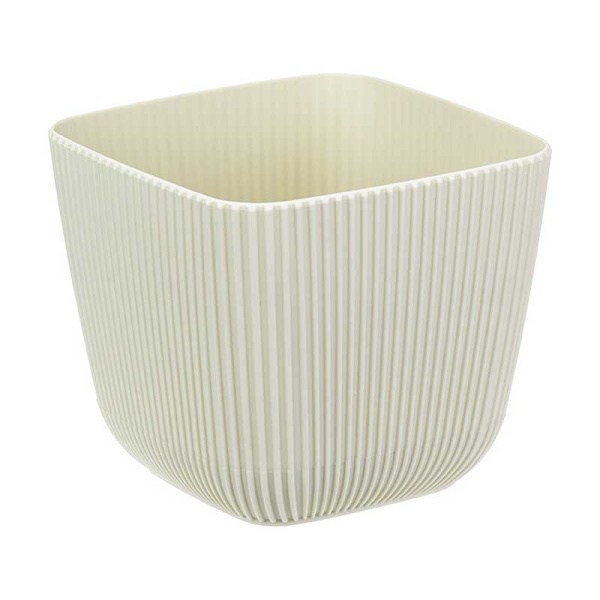 Кашпо ПИКАНТО 11х11см 0,65л бел ротанг М3208 х18 