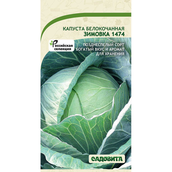 Капуста Зимовка белокочанная 0,5 гр Садовита Ц