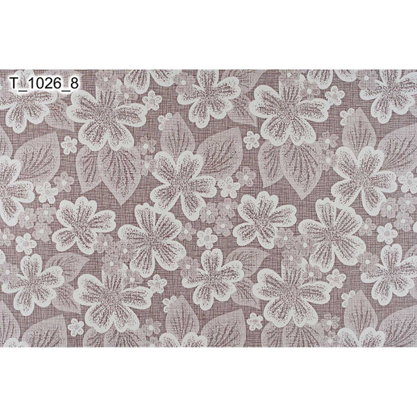 Клеенка тканая основа 125*25м ДУЭТ 1026/8 (беж, цветы) Тверь