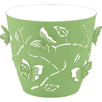 Горшок БАБОЧКИ со вст 2,5л зеленое яблоко х24 