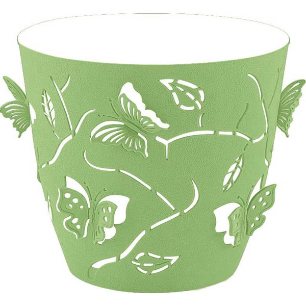 Горшок БАБОЧКИ со вст 2,5л зеленое яблоко х24 