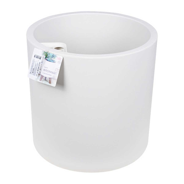 Кашпо ФЛОРИАН высокое D 300 мм 19 л с автополивом белый ротанг М3159 х1 