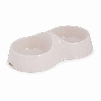 Миска для кошек 0,2л двойная бежевый БШ8272 х34