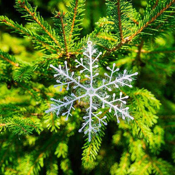 Подвеска Т170 Снежинка2шт 12см пластик (Цена за 10шт)