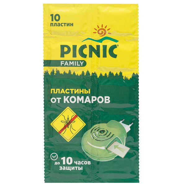Антикомариные пластины 10 шт Пикник