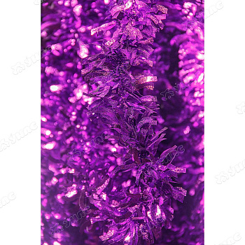 Мишура YT15-12F сиреневый"Волна" 2м d-8см (зап10шт)(300)