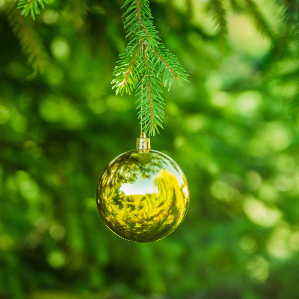 Шар JY-10-2 4шт 8см (глянцевые) золото (64)