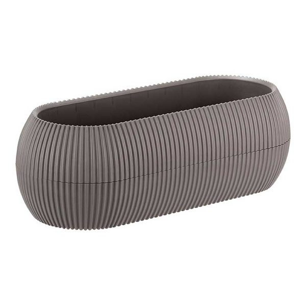 Кашпо ПИКАНТО овальное 1,3л фр серый М3210 х12 