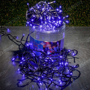 Гирлянда LED LН-5-7 200 ламп черный провод для соединения синий