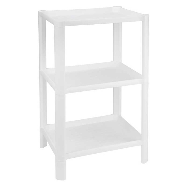 Полка прямоугольная малая 3 секции 340х280х527 БЕЛЫЙ М2744 (4)