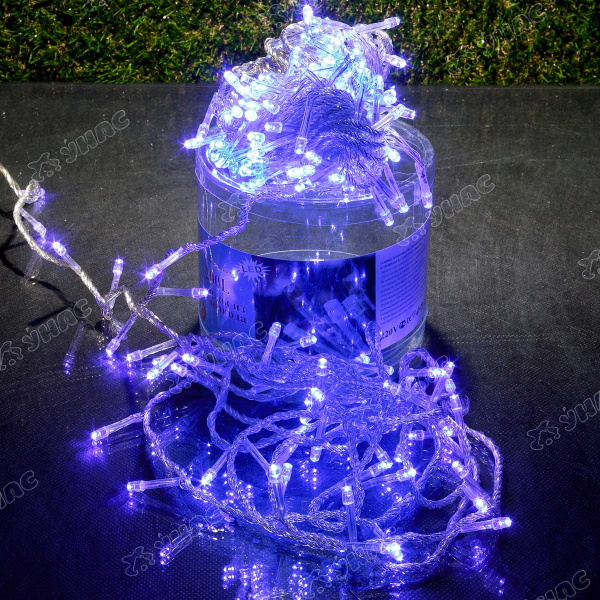 Гирлянда LED L-5-7 200 ламп прозрачный провод соединение синий