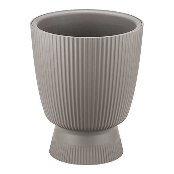 Кашпо ВЕЛЬВЕТ D220мм 3,7л со вставкой французcкий серый М3270 х8 