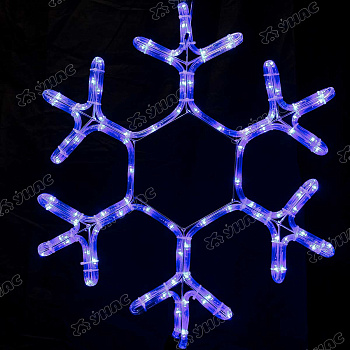 Гирлянда-панно дюралайт СНЕЖИНКА СИНИЙ /D-53см/