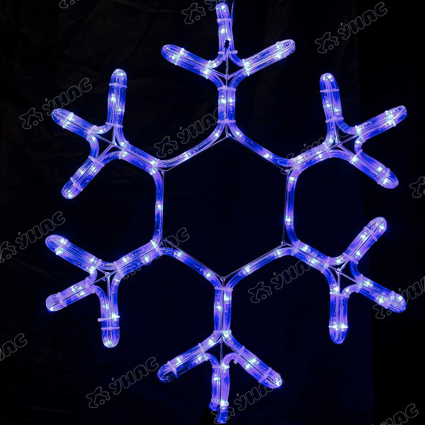 Гирлянда-панно дюралайт СНЕЖИНКА СИНИЙ /D-53см/