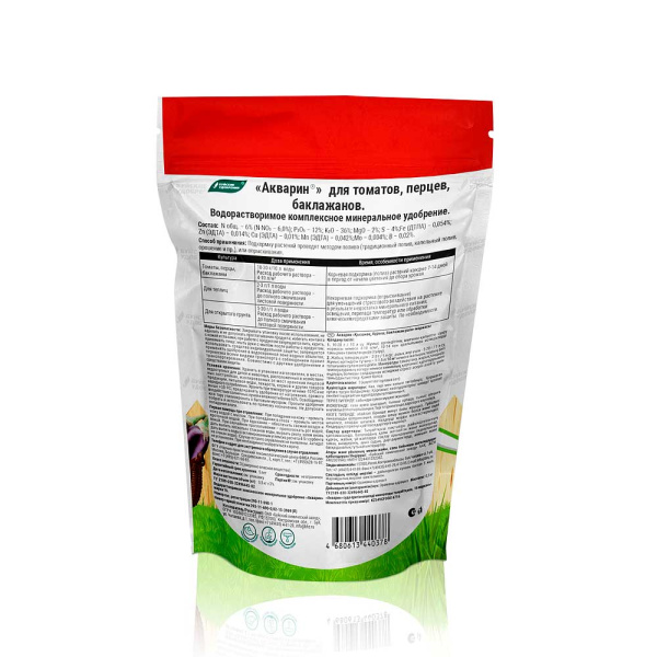 Акварин Для томатов перцев 0,5кг (дой-пак) БХЗ х12 
