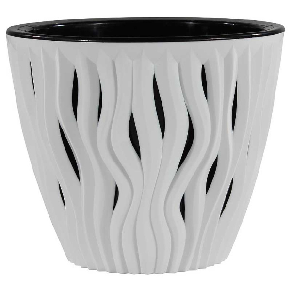 Кашпо Вдохновение  4,5л Бел-Черный КШ-7932 ВМС(10) 