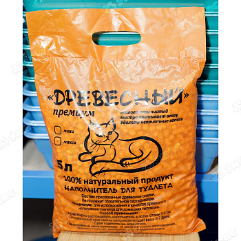 Наполнитель древесный 2,5 кг (5 л) Премиум