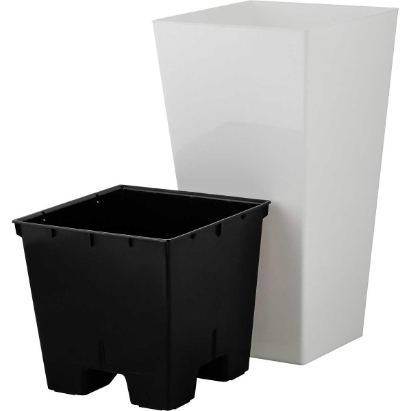 Горшок КУБ 19,4л 250х250х470мм Белоснежный жасмин х8 