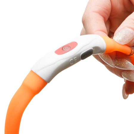 Ошейник 40*1,5см свет-я 3реж. микс USB NA2614 (144