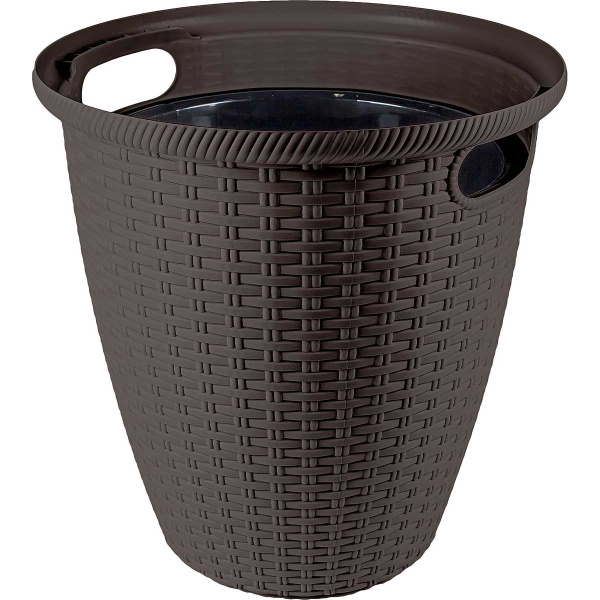 Кашпо "InGreen Rattan" 30л Горький шоколад х4 