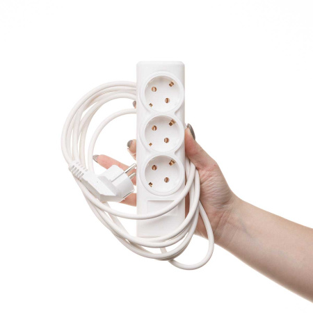 Удлинитель ПРЕМИУМ 3 гнезда 3 метра ПВС 3*0,75 с заземлением х30