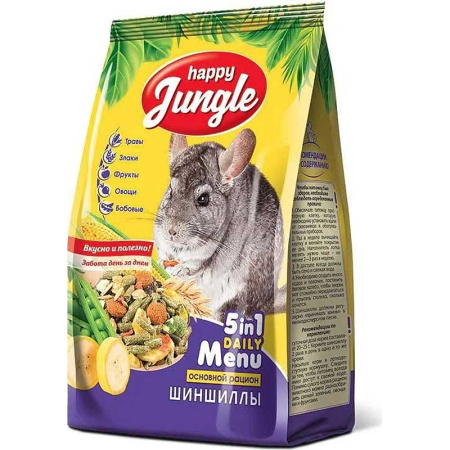 ХэппиДжангл Корм для шиншилл 400г J118