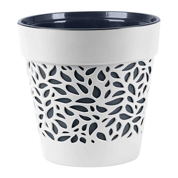 Кашпо Блоссом 1,5 л Белый/Антрацит КШ-0493 х16 