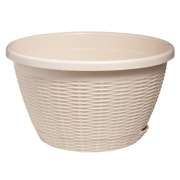 Кашпо Подвесное 4,5л крем без подвеса КШ-9146 ВМС х20