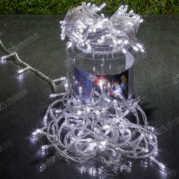 Гирлянда LED L-3-2 160 ламп прозрачный провод белый