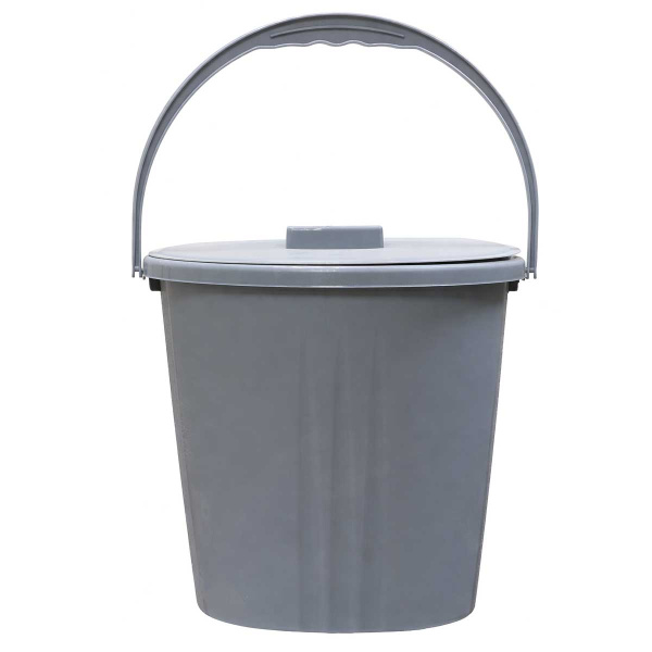 Ведро пристенное 11л с крышкой Р1008 х10