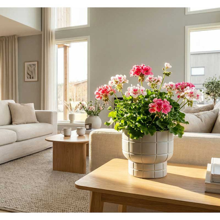 Кашпо КАРЕ D180мм 1,9л со вставкой белый М3257 х8 