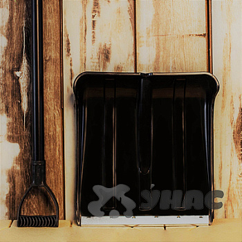 Лопата снег. пласт с планк  370х380 Умка d32 черн. (10)