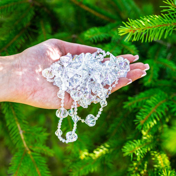 Цепь новогодняя T200-3 2.7 м Сосульки прозрачные (288)