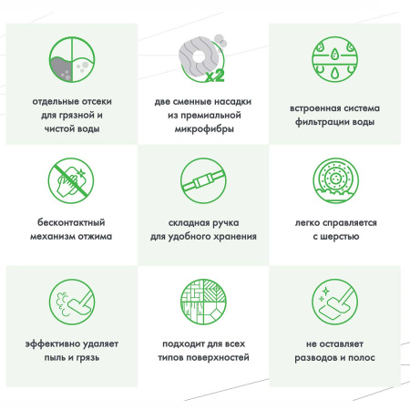 Швабра для уборки с отжимным ведром LV-F04 (6)