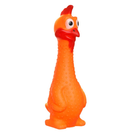 Игрушка д/животных "Кричащая курица" NA2499 цвет: Микс (17см) (360)