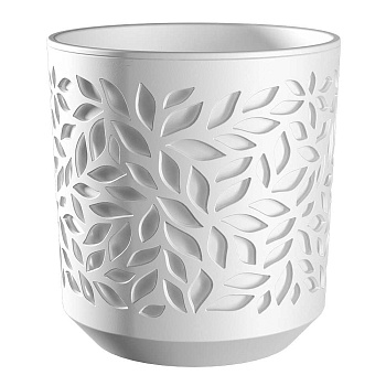 Кашпо Leaves 1,25л Белый/Белый 