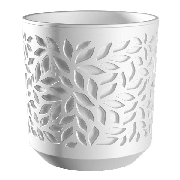 Кашпо Leaves 1,25л Белый/Белый 