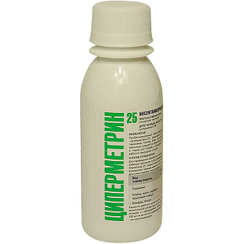 Циперметрин (конц.25%) 100мл ЦРМ100Р (Индия) х60