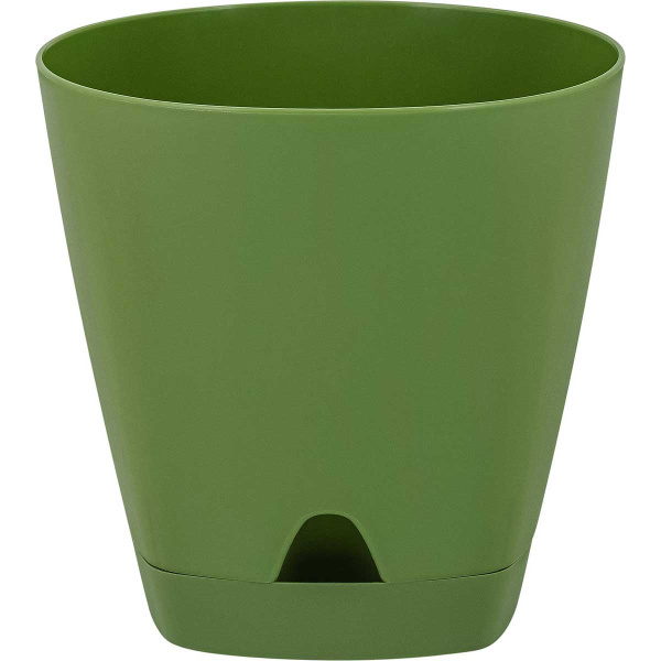 Горшок с прикорн полив АМСТЕРДАМ 2,5л оливк х12 