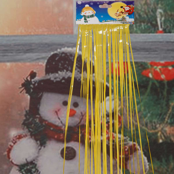 Дождь новогодний 9222-23-10 1,5м желтый акрил (Цена за 10шт)