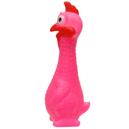 Игрушка д/животных "Кричащая курица" NA2499 цвет: Микс (17см) (360)