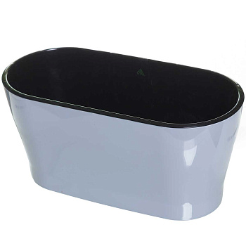 Горшок ЛЕЯ серый 4л овал двойной БШ8591 (6) 