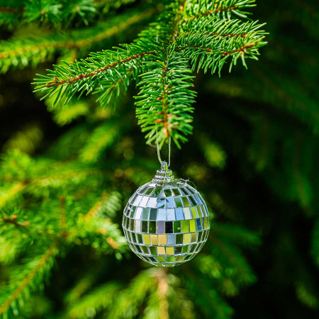 Шар Z005-1 5 см 6 шт диско-шар зеркальный