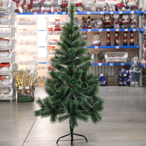 Елка HJ150-82-1 БЕЛАЯ (снег) 150см  144ветки мет.подст.