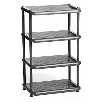 Полка в прихожую УНИВЕРСАЛ 4 секции графит М2711 х3