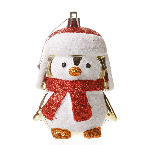 Шар SFOP21062-B 1шт 10см Пингвинчик красный (288)