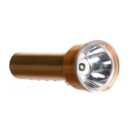 Фонарик 14см 1LED+4LED 4режима свечения,зарядка USB, алюм.корпус NA2325 (80)