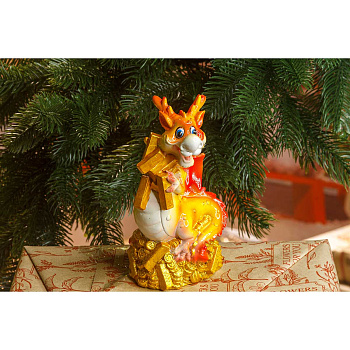 Копилка 23059 Дракоша с золотом 15см (96)